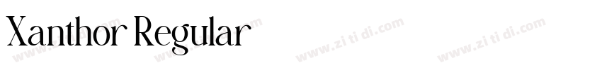Xanthor Regular字体转换 Xanthor Regular字体转换